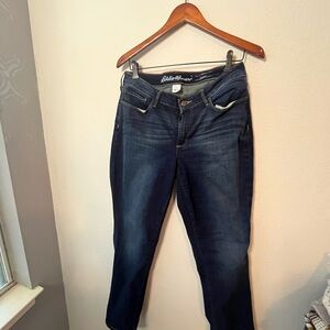 Eddie Bauer Women's Dark Blue Ankle Jeans